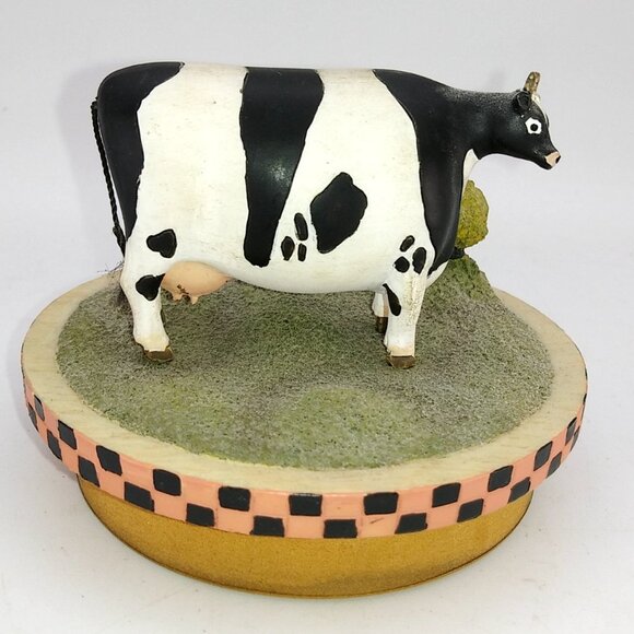 Yankee Candle Topper Lid Country Cow w/ small head Warren Kimble Folk Art - Picture 5 of 7